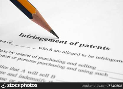 Infrigement of patents