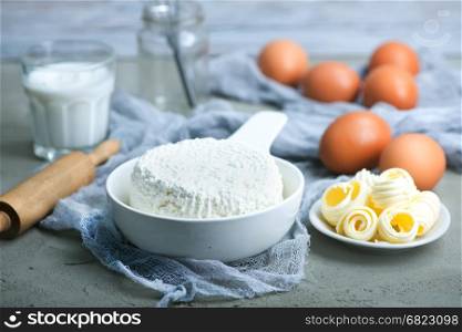 ingredients for baking on a table, baking ingredient
