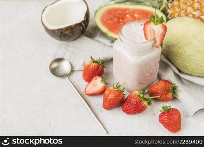 ingredients fruit drink scoop