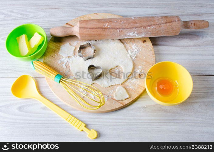 Ingredients ready for baking cookies