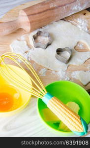 Ingredients ready for baking cookies