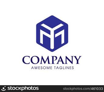Initial letter M and Y hexagon logo vector