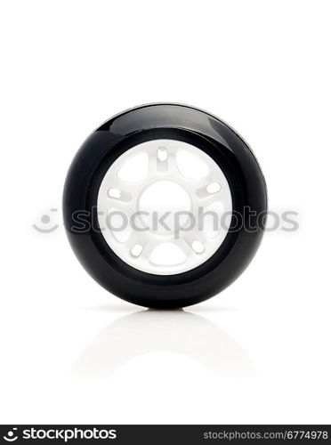 Inline skate wheel. Isolated over white