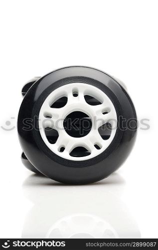 Inline skate wheels. Isolated over white