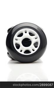 Inline skate wheels. Isolated over white