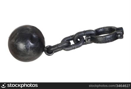 Inmate ball isolated on white background