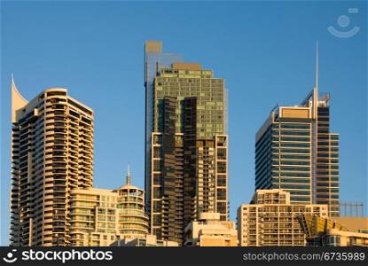 Inner-city buildings at dusk, Sydney, Australia