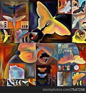 Inner Encryption series. Background of abstract organic forms, art textures and colors on subject of hidden meanings, sacred life, drama, poetry, mysticism and art.