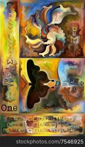 Inner Encryption series. Interplay of abstract organic forms, symbols, art textures and colors on subject of hidden meanings, sacred life, drama, poetry, mysticism and art.