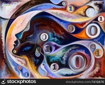 Inner Texture series. Backdrop design of faces, colors, organic textures, flowing curves for works on inner world, love, relationships, soul and Nature