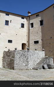 Inner yard of big fortress in Pazin, Istria, Croatia
