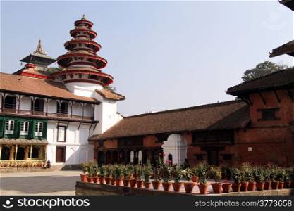 Inner yard of king&rsquo;s palace in Kathmandu, Nepal