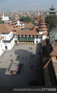 Inner yard of king&rsquo;s palace in Kathmandu, Nepal