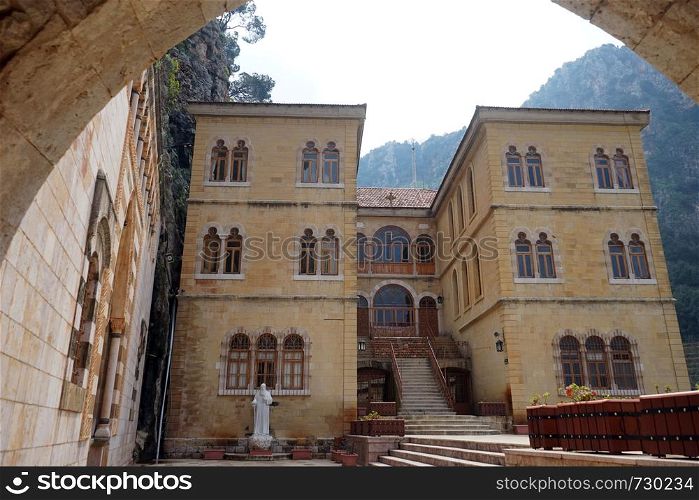 Inner yard of St. Antoine monastery in Kadisha valley