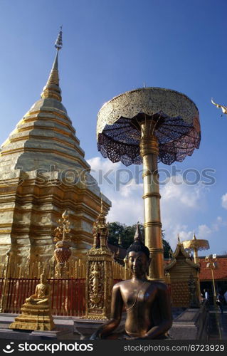 Inner yard of Wat Phra That Doi Suthep, Chiang Mai, thailand