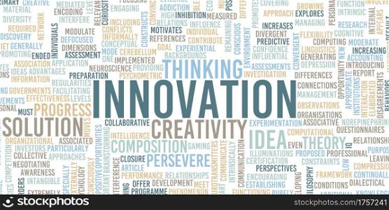 Innovation as a Business Technology Idea Concept Abstract. Innovation