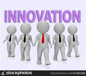 Innovation Businessmen Showing Entrepreneurial Innovate And Entrepreneurs 3d Rendering