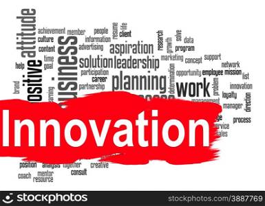 Innovation word cloud image with hi-res rendered artwork that could be used for any graphic design.. Teamwork word cloud