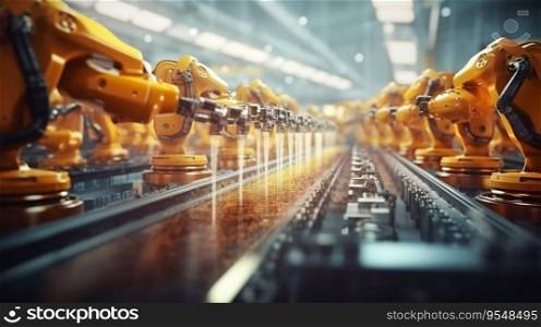 Innovative Robotics Streamlining Future Factory Production. Generative ai. High quality illustration. Innovative Robotics Streamlining Future Factory Production. Generative ai