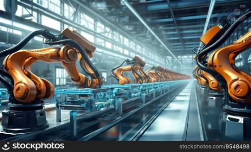Innovative Robotics Streamlining Future Factory Production. Generative ai. High quality illustration. Innovative Robotics Streamlining Future Factory Production. Generative ai