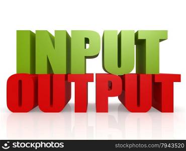 Input output image with hi-res rendered artwork that could be used for any graphic design.. Input output