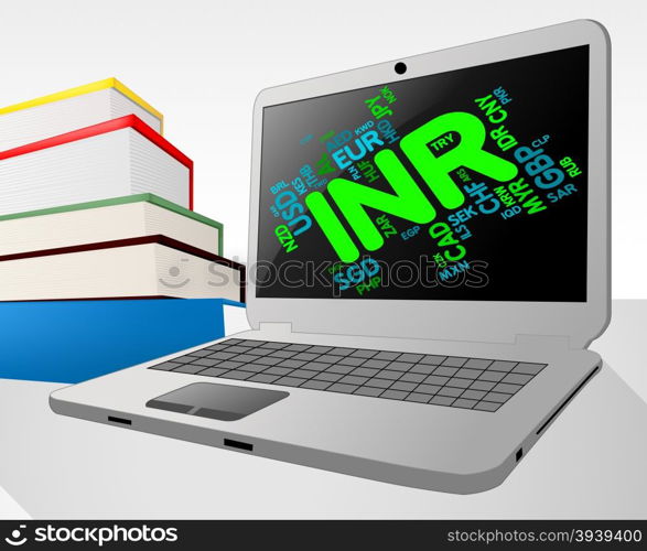 Inr Currency Indicating Indian Rupee And Word