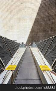 Inside a Cooling Tower for Coal Burning Power Station