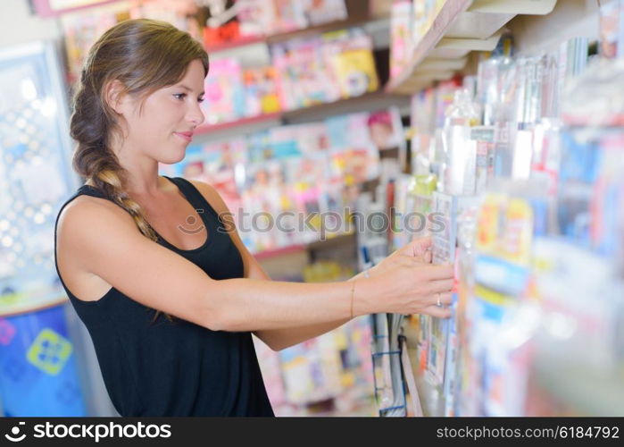 inside a magazine store