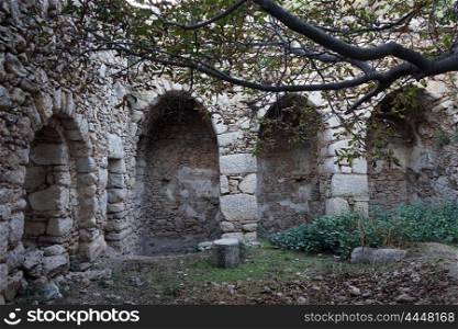 Inside abandoned greek church in Barla, Turkey