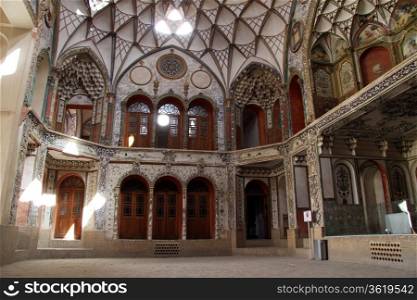 Inside Borodjerdi Mansion in Kashan, Iran