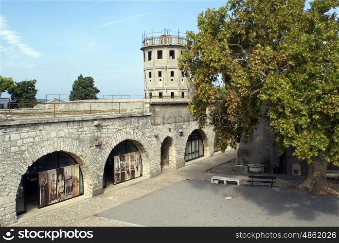 Inside fortress in Pula, Croatia