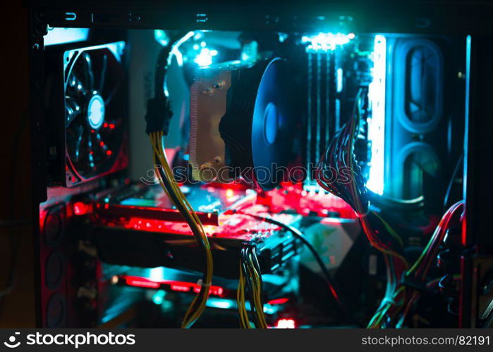 Inside high performance workstation bokeh backdrop. Inside high performance workstation bokeh backdrop hd