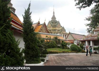 Inside monastery wat Pho in Bangkok. Thailad