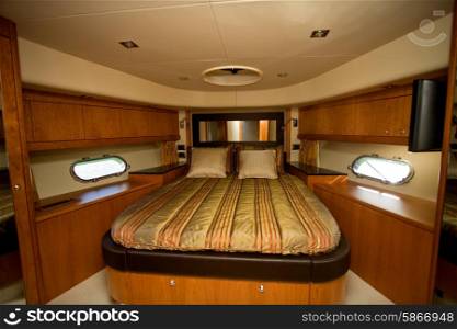 inside of a luxury boat, beautiful room interior