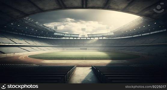 Inside stadium, Generative Ai illustration. Inside stadium, Generative Ai image