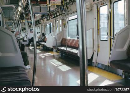 inside subway train. High resolution photo. inside subway train. High quality photo