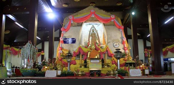 Inside temple in Wat Na Phramain, Ayutthaya, Thailand