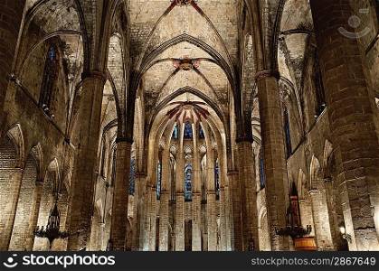 Inside the Cathedral of Santa Eulalia in Barcelona