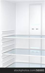 Inside view of an empty fridge