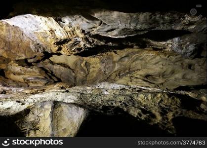 Inside Zendan cave near Aksu in Turkey