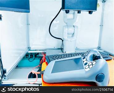 Inspection part dimension by 3D scan measuring machine.