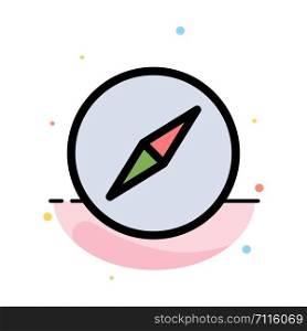 Instagram, Compass, Navigation Abstract Flat Color Icon Template
