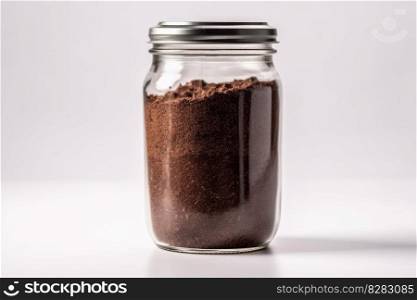 Instant coffee glass jar. Closed glass. Generate Ai. Instant coffee glass jar. Generate Ai