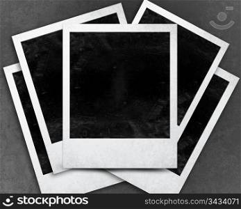 instant photo with black area with room to add image .. Anglefish jumping to Big bowl