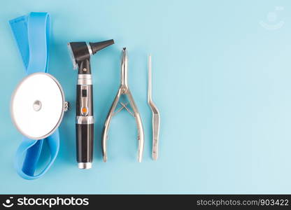 Instrument for check ear nose throat by ENT doctor.