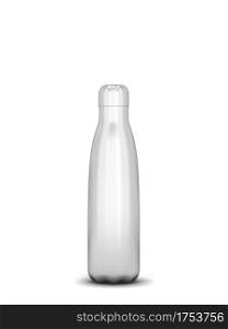 Insulated bottle mockup. 3d illustration isolated on white background