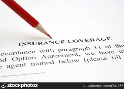 Insurance coverage form