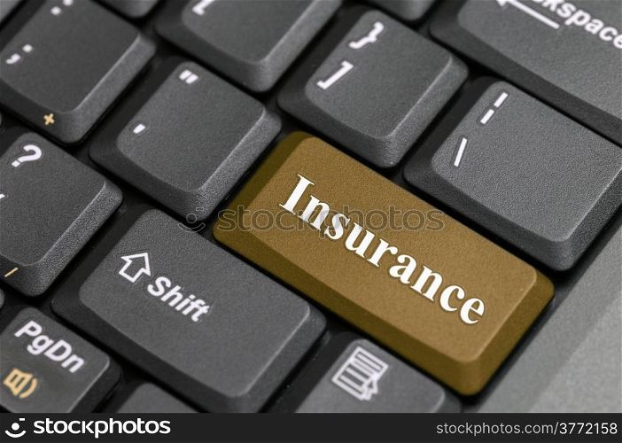 Insurance key on keyboard