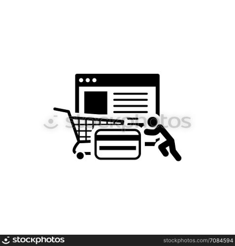 Integrated Payment Systems Icon. Flat Design.. Integrated Payment Systems Icon. Flat Design. Business Concept. Isolated Illustration
