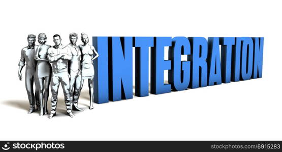 Integration Business Concept as a Presentation Background. Integration Business Concept